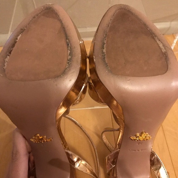 Rose gold Prada Platform Sandals - Picture 4 of 6